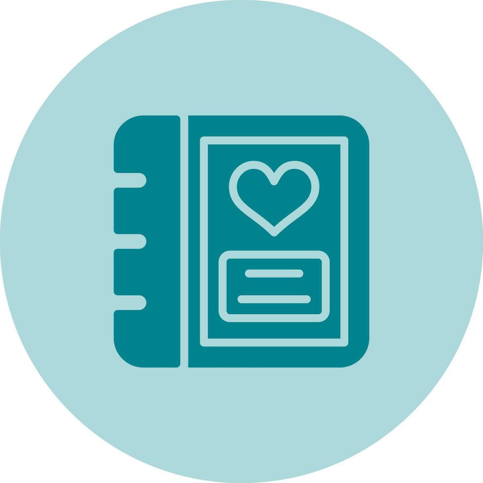 Romantic photo album Vector Icon