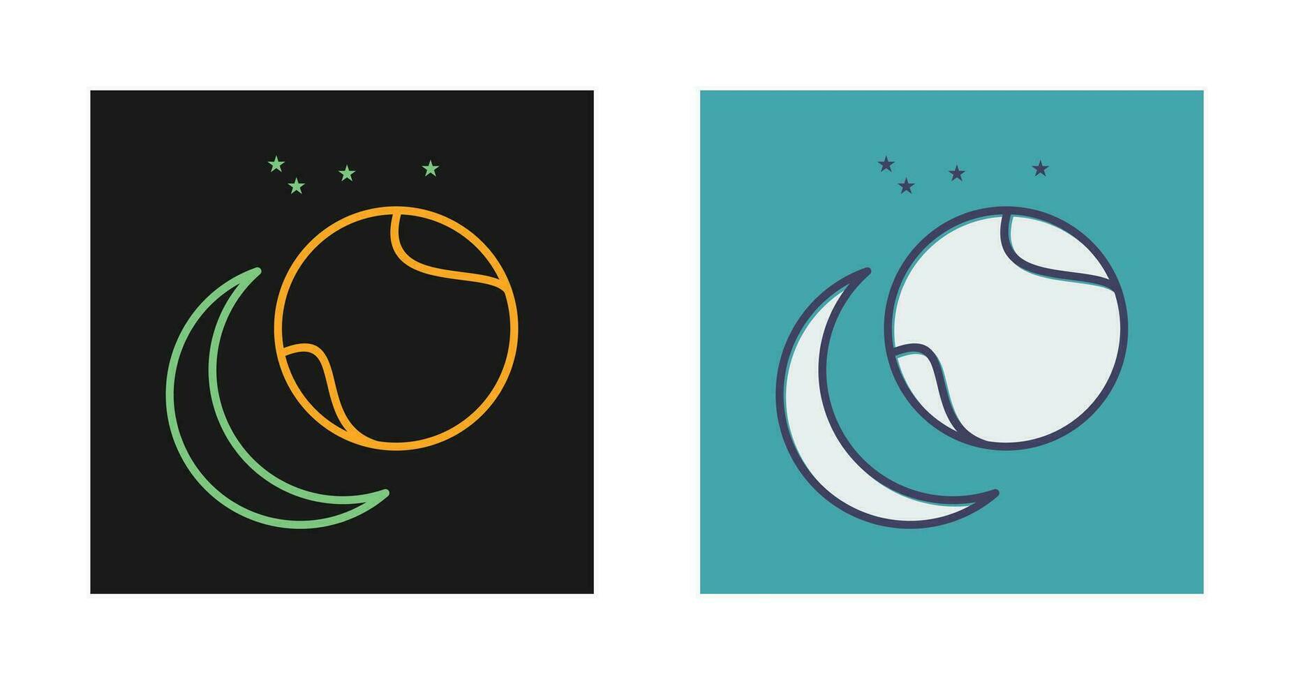 Star Orbitting Earth Vector Icon