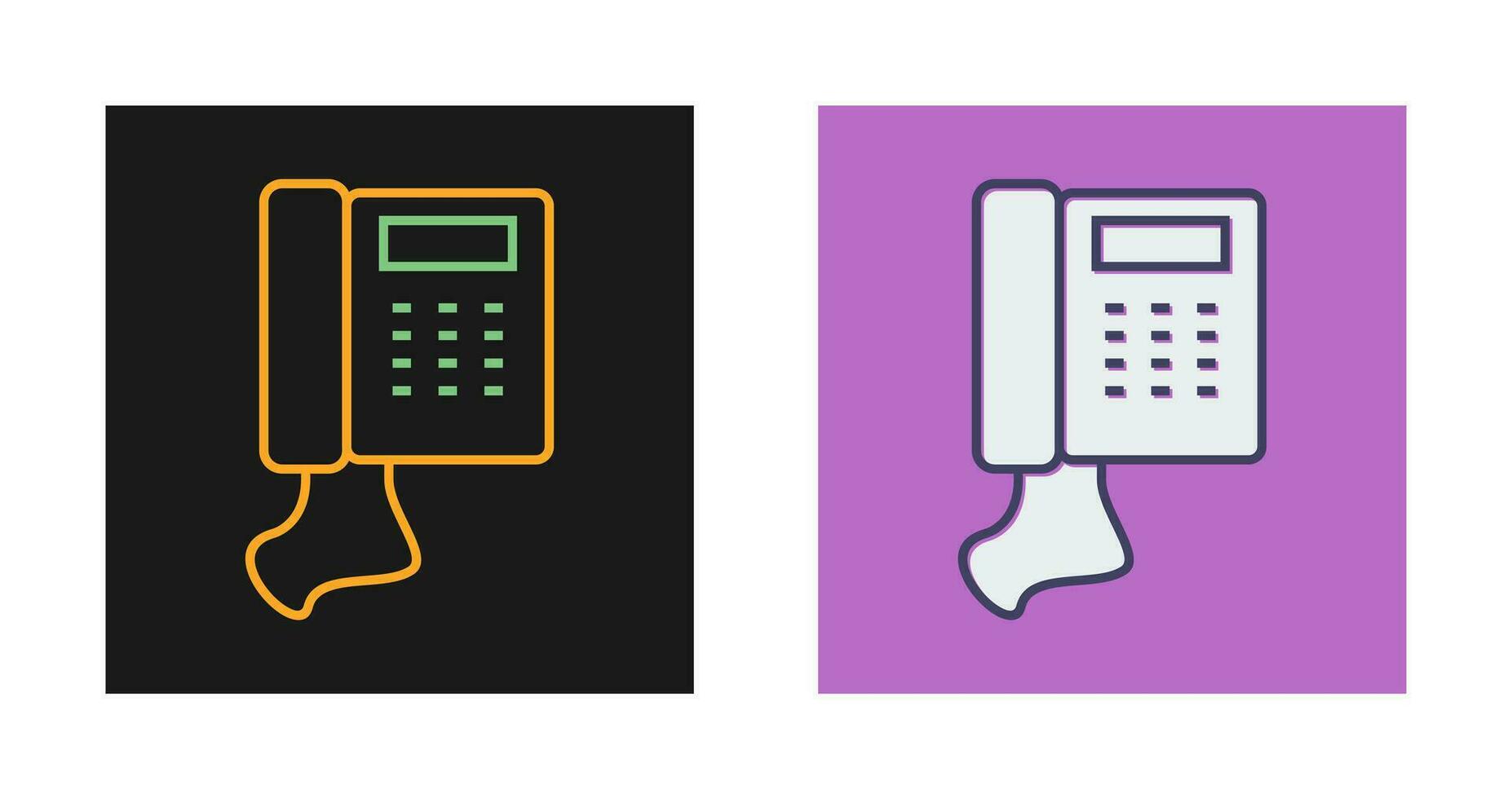Telephone Set Vector Icon