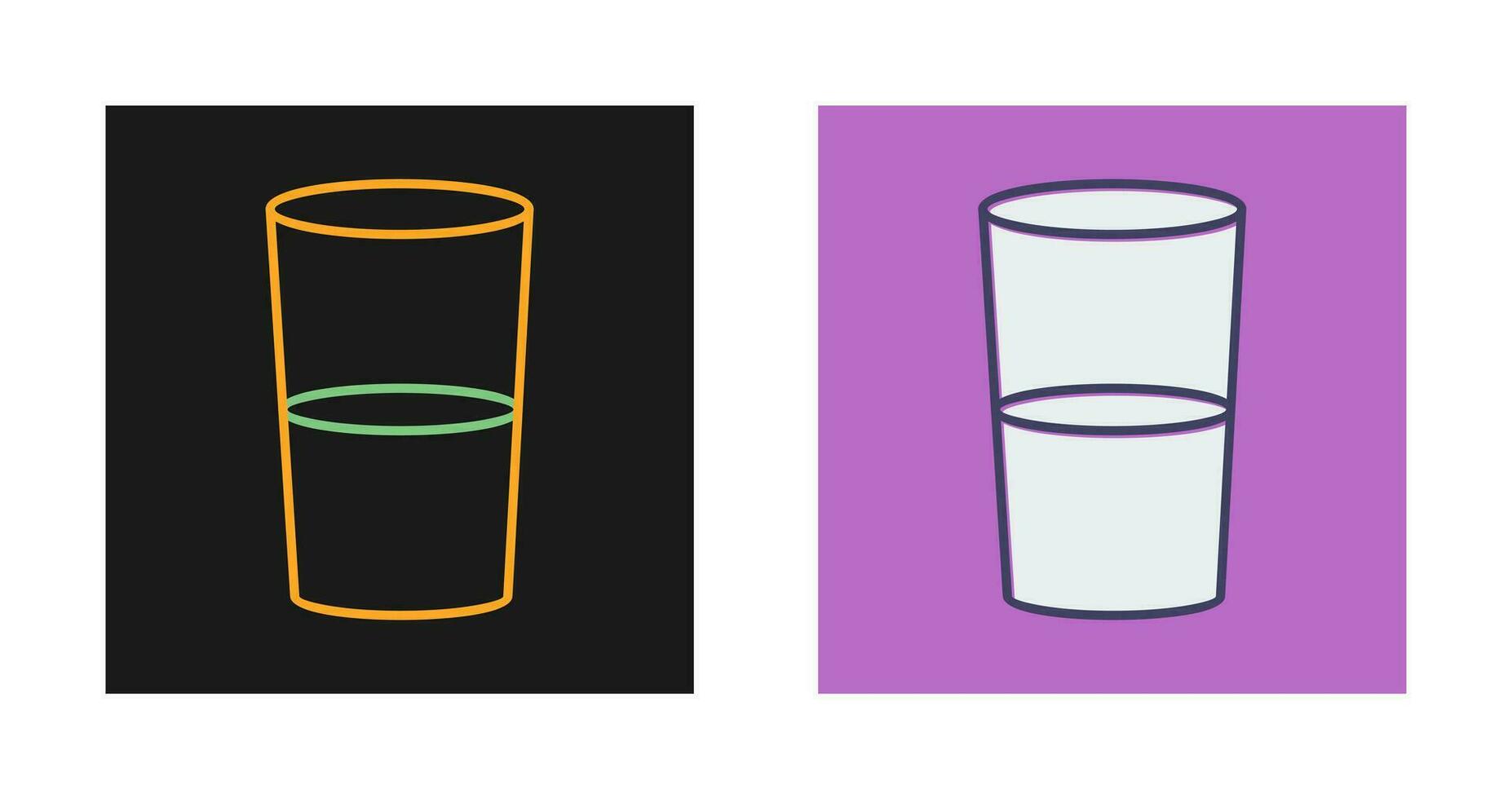 icono de vector de vasos de agua