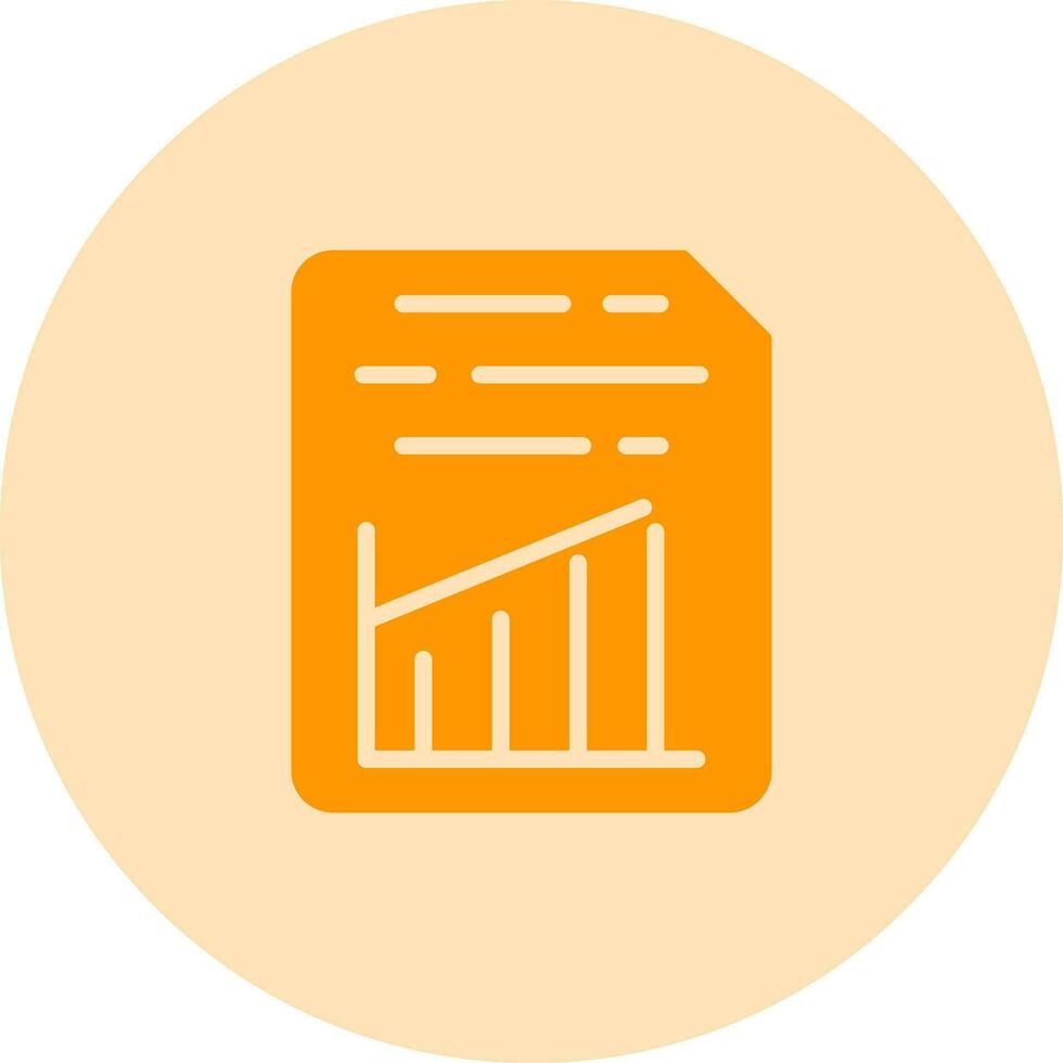 Document Insert Graph Vector Icon