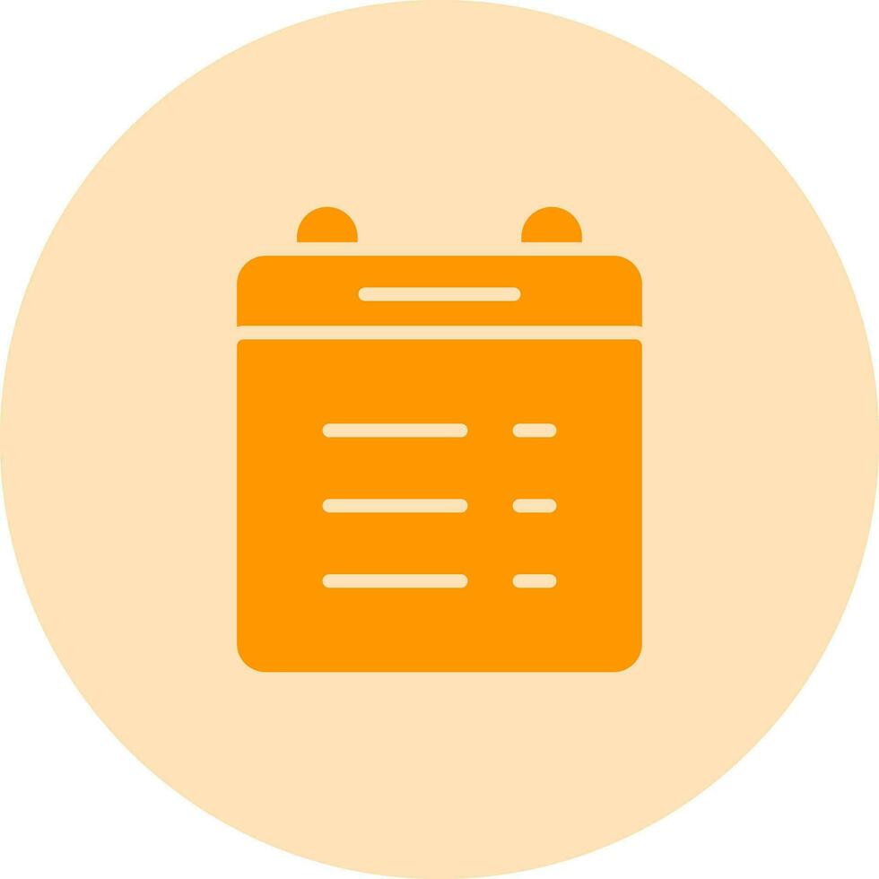 Calender Lines Vector Icon
