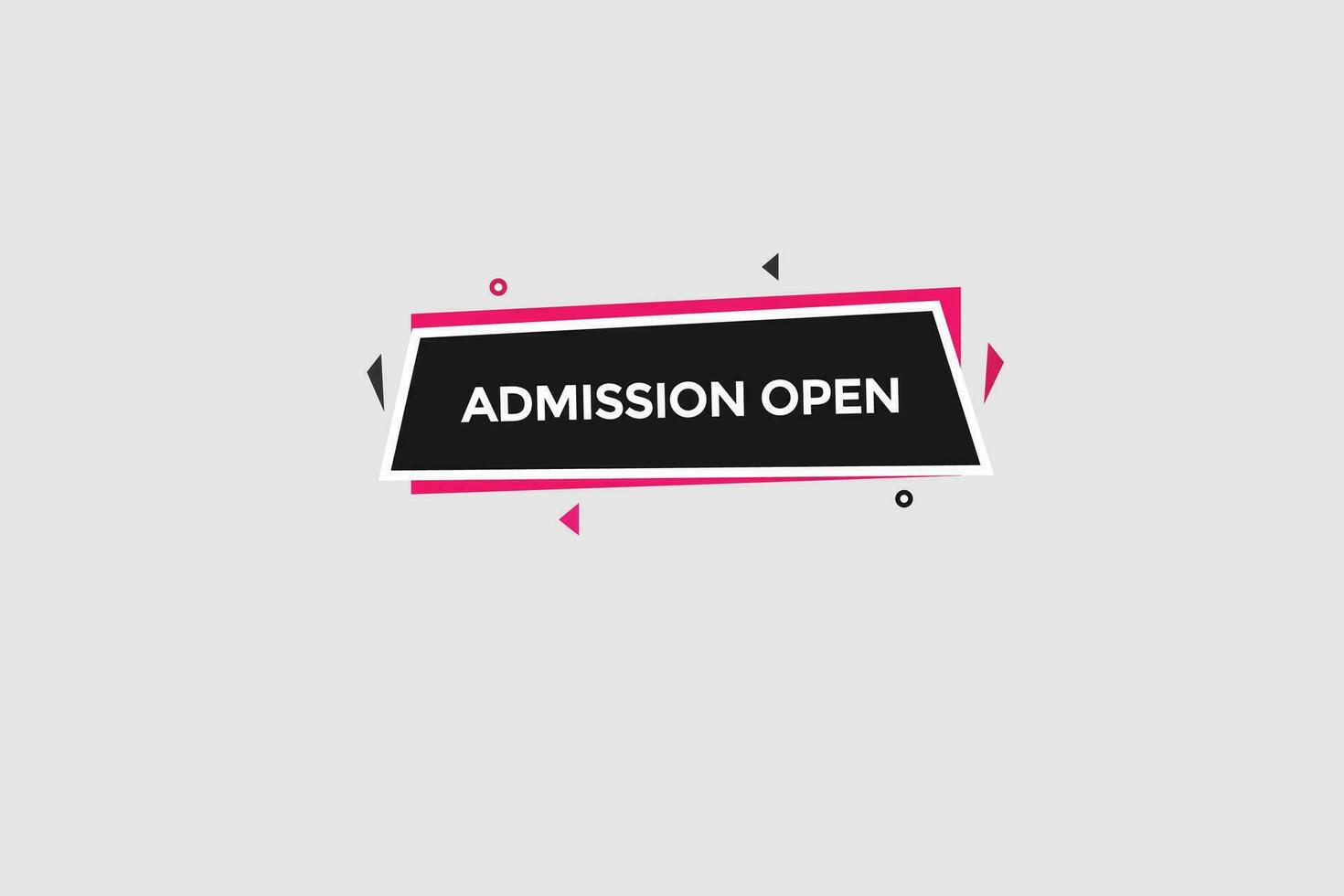 new admission open, modern, website, click button, level, sign, speech, bubble  banner, vector