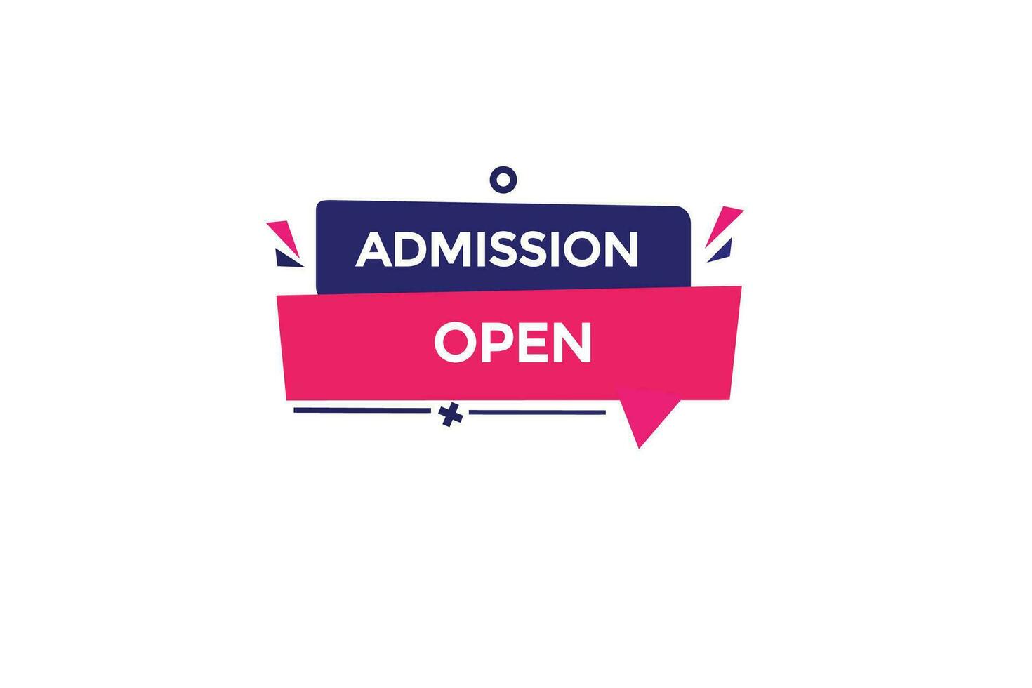 new admission open, modern, website, click button, level, sign, speech, bubble  banner, vector