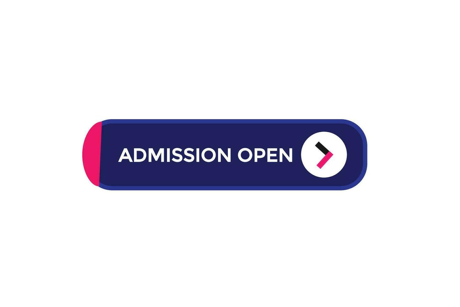 new admission open, modern, website, click button, level, sign, speech, bubble  banner, vector