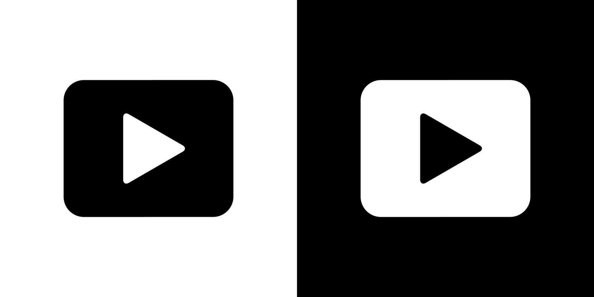 Video content icon vector in flat style. Play videos sign symbol