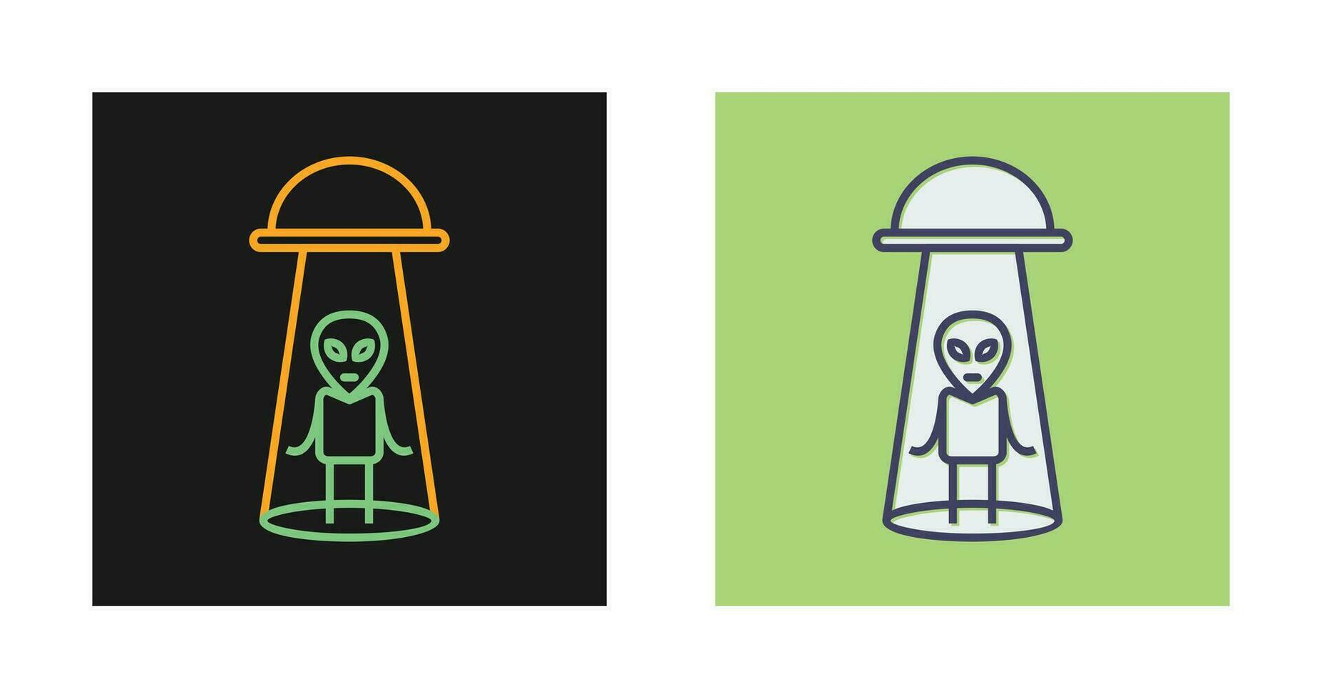 Alien Abduction Vector Icon