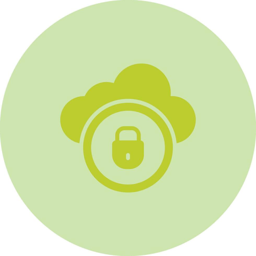 Cloud Security Vector Icon