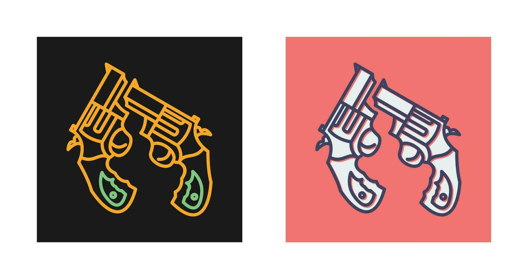 Two Guns Vector Icon