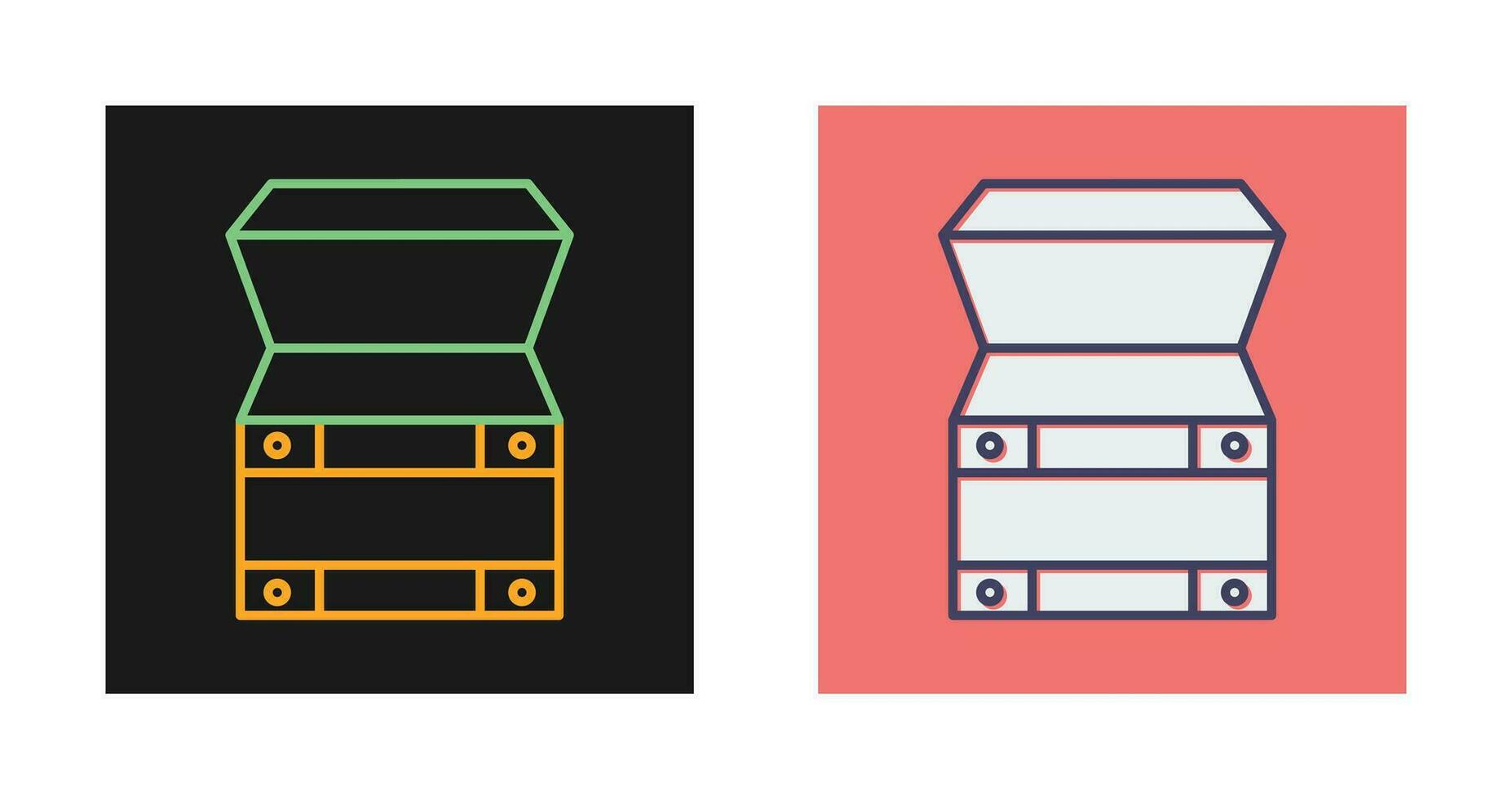 Open Treasure Box Vector Icon