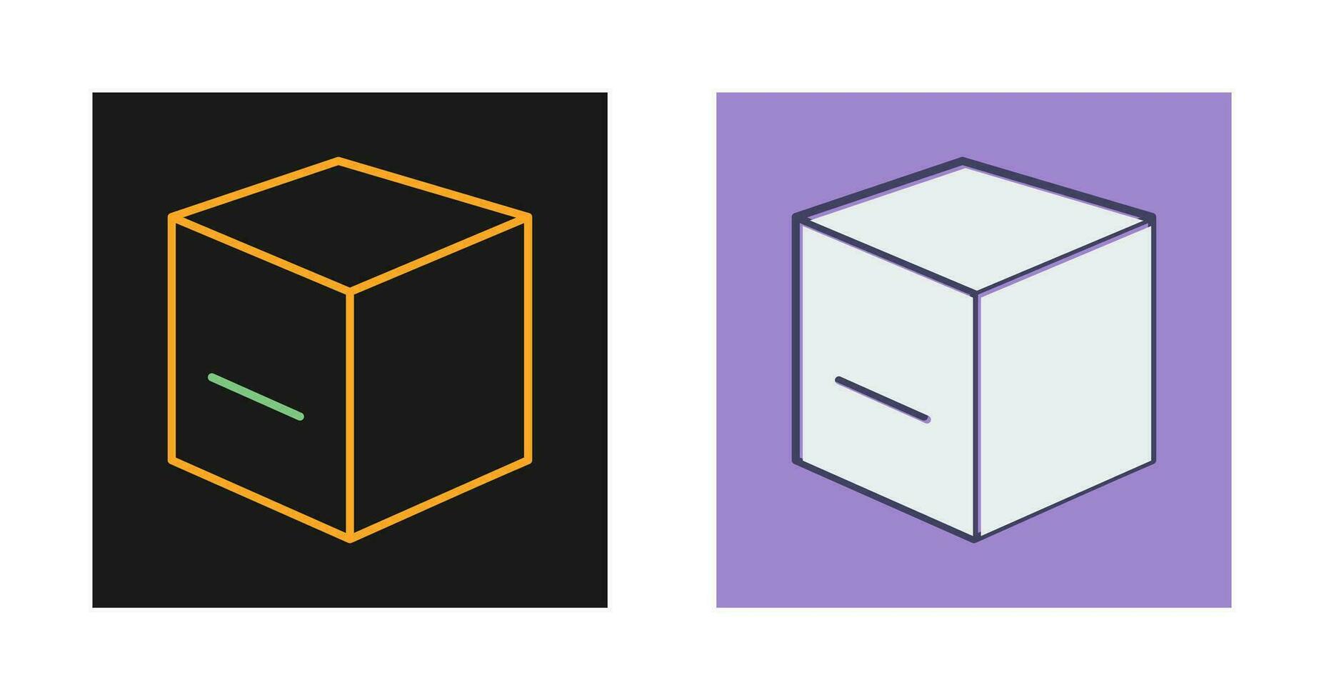 icono de vector de cubo