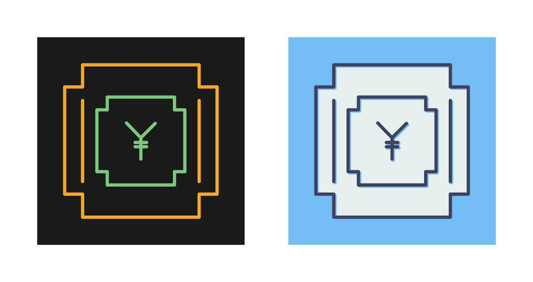 icono de vector de símbolo de yen