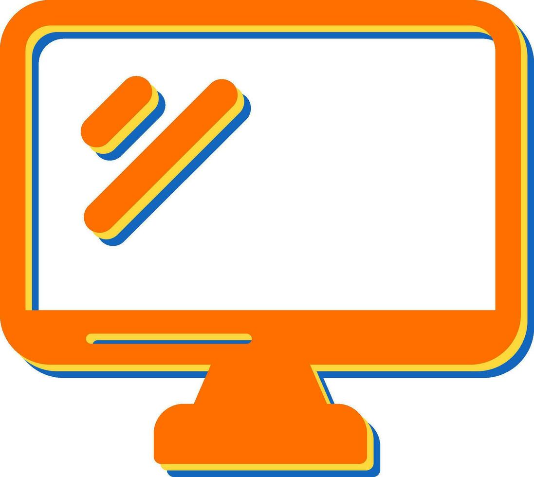 monitor de icono de vector