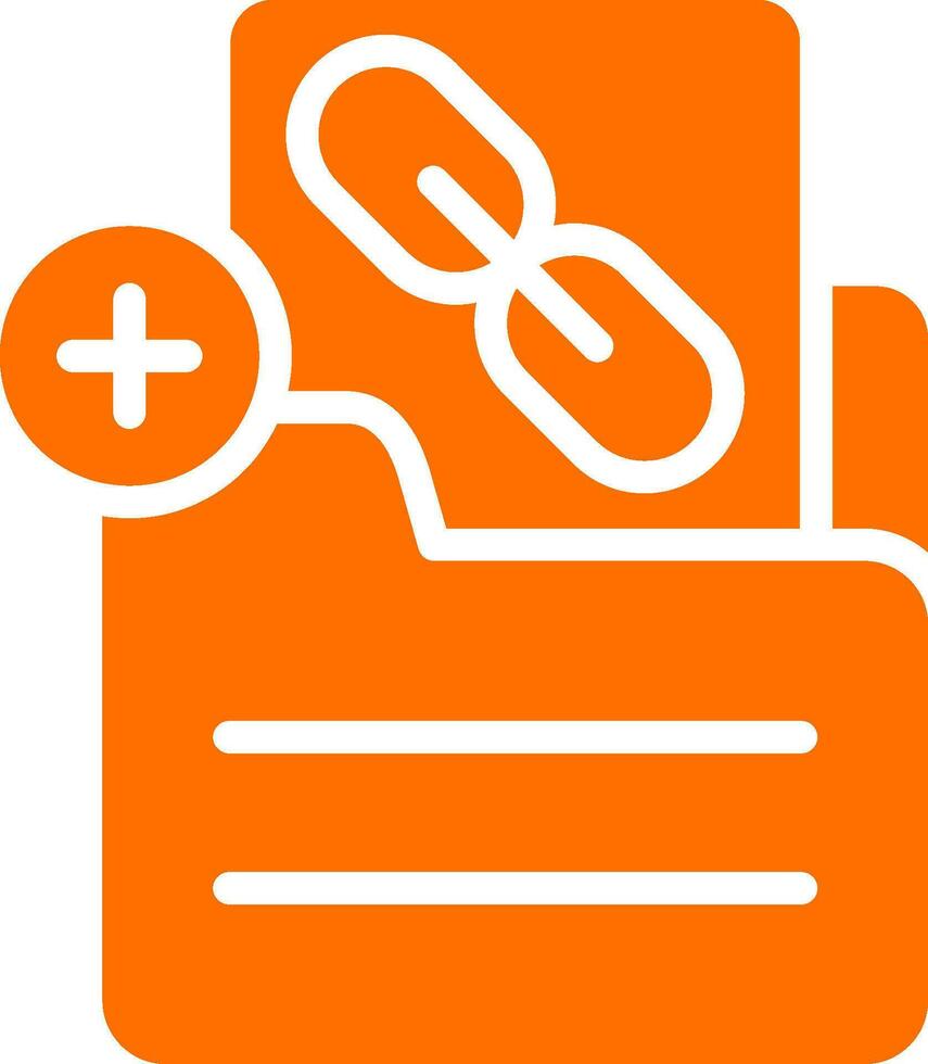 Document Insert Link Vector Icon