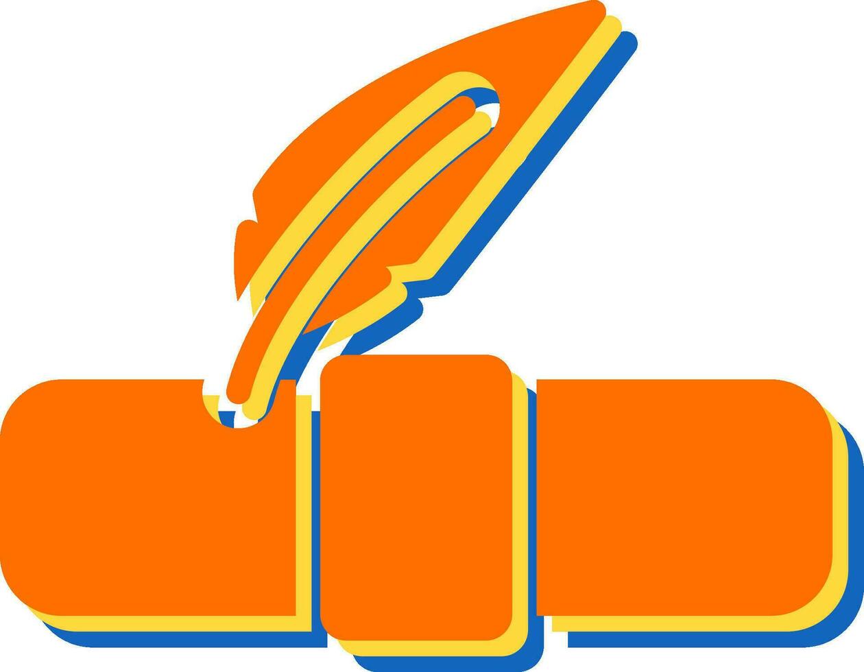 Quill pen with scroll Vector Icon