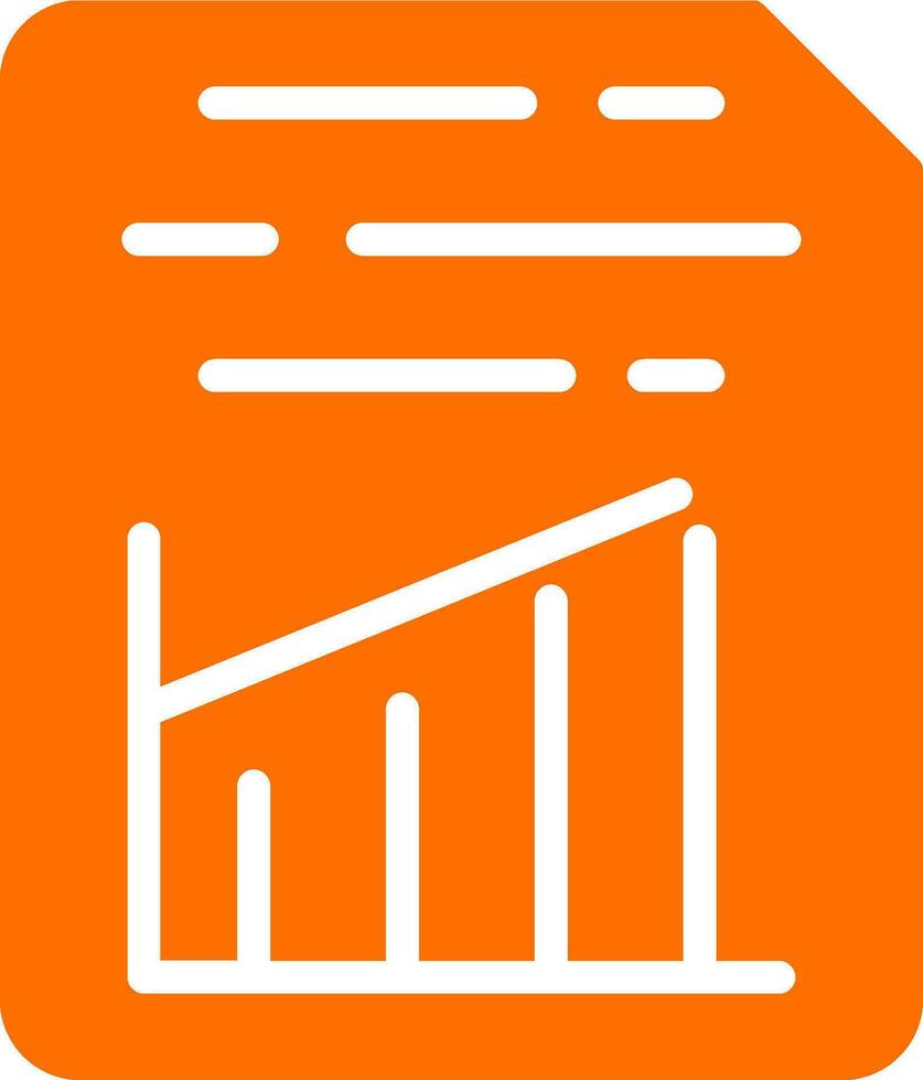 Document Insert Graph Vector Icon