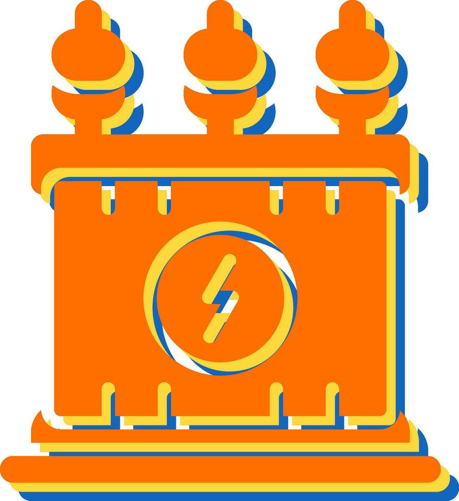 Power Transformer Vector Icon