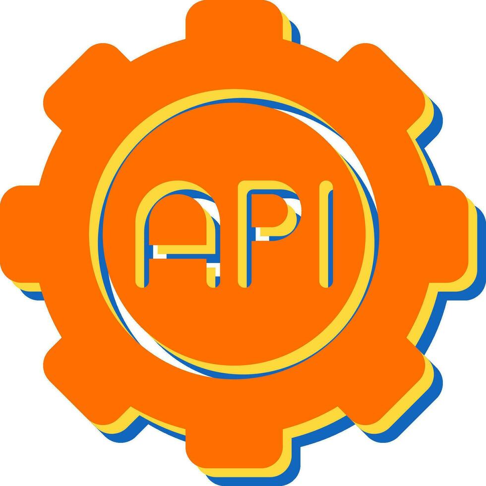 icono de vector de api