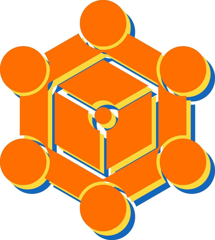 icono de vector de cadena de bloques