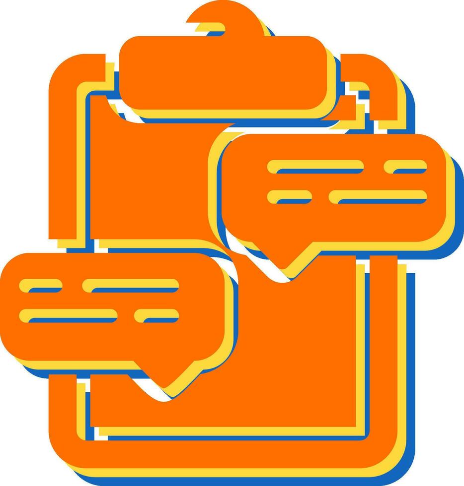 Clipboard with speech bubb Vector Icon