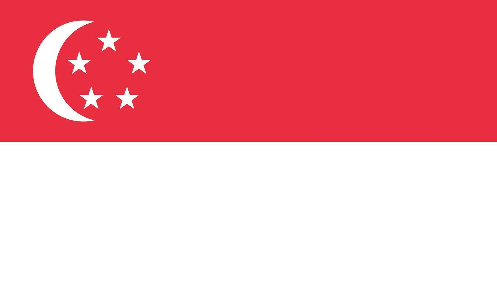 Singapore flag vector illustration isolated on white background