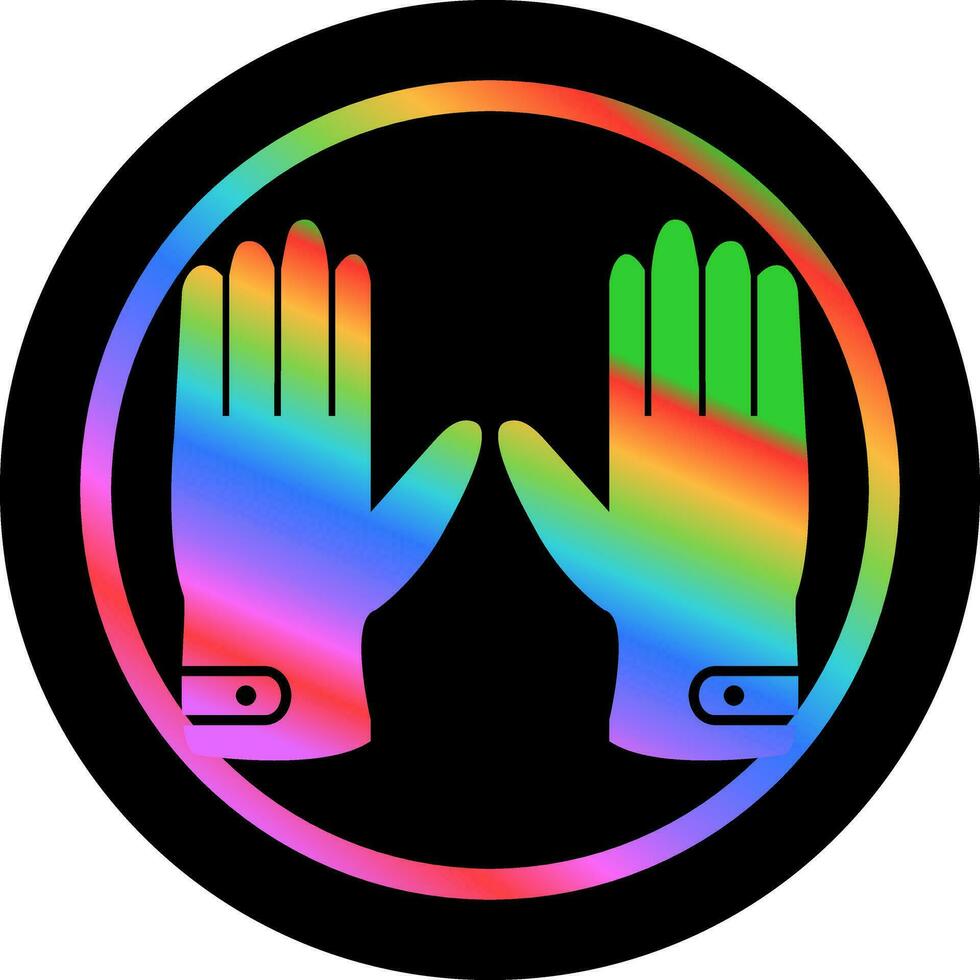 Leather Gloves Vector Icon