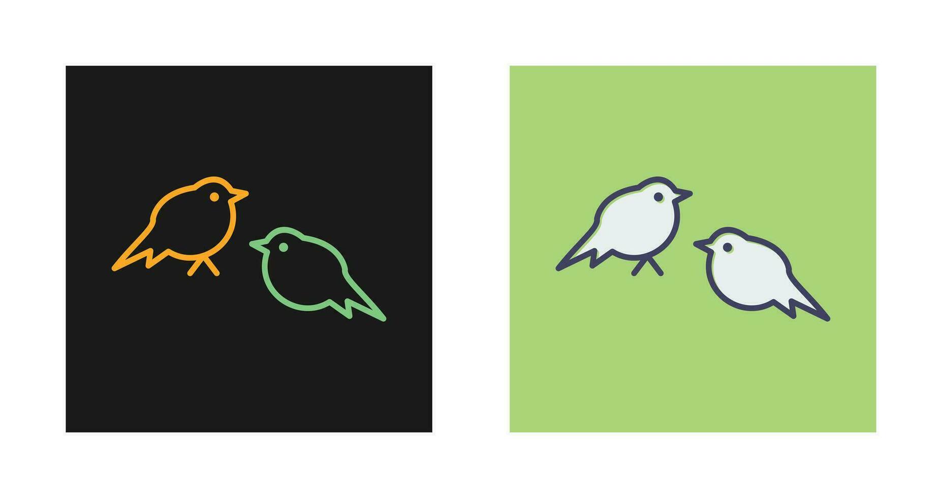 icono de vector de pájaros pequeños