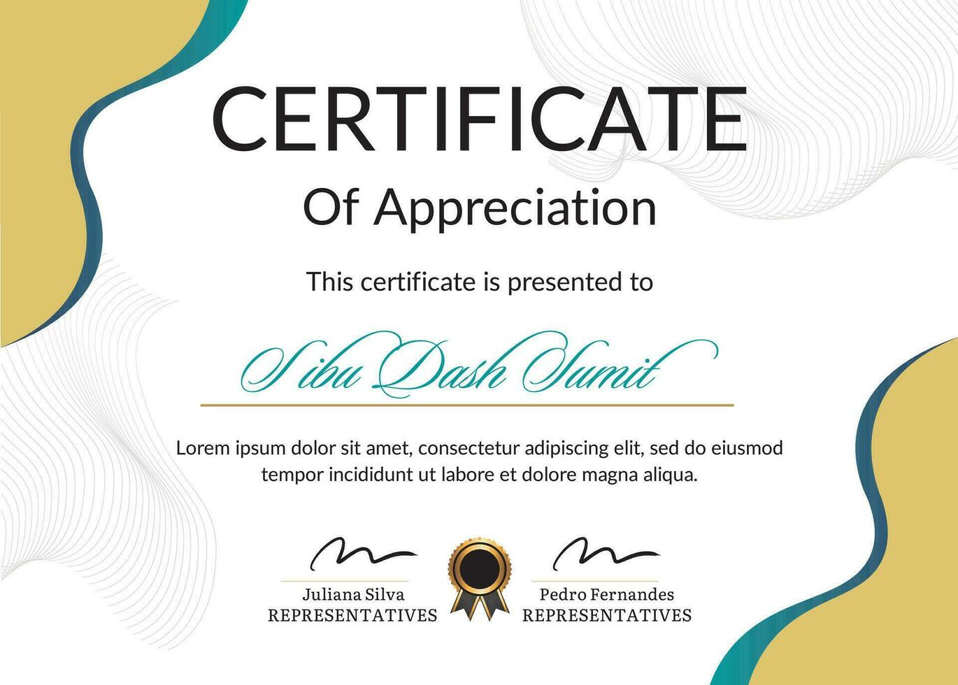 Certificate of appreciation vector. Business certificate, Educational certificate template vector