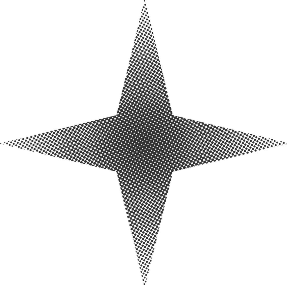 Star shape gradient halftone dot background. Pop art texture comic book template design vector