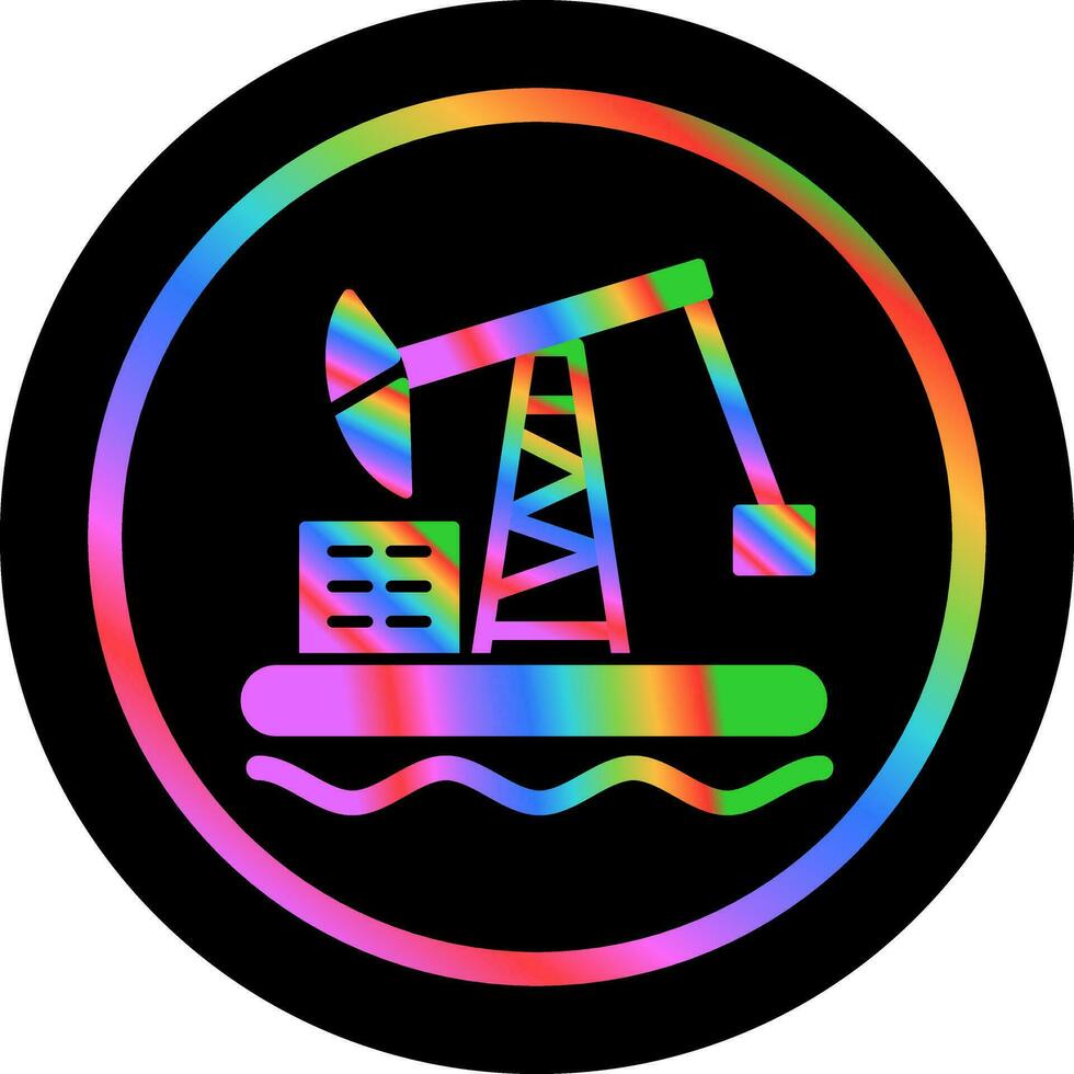 icono de vector de plataforma petrolera