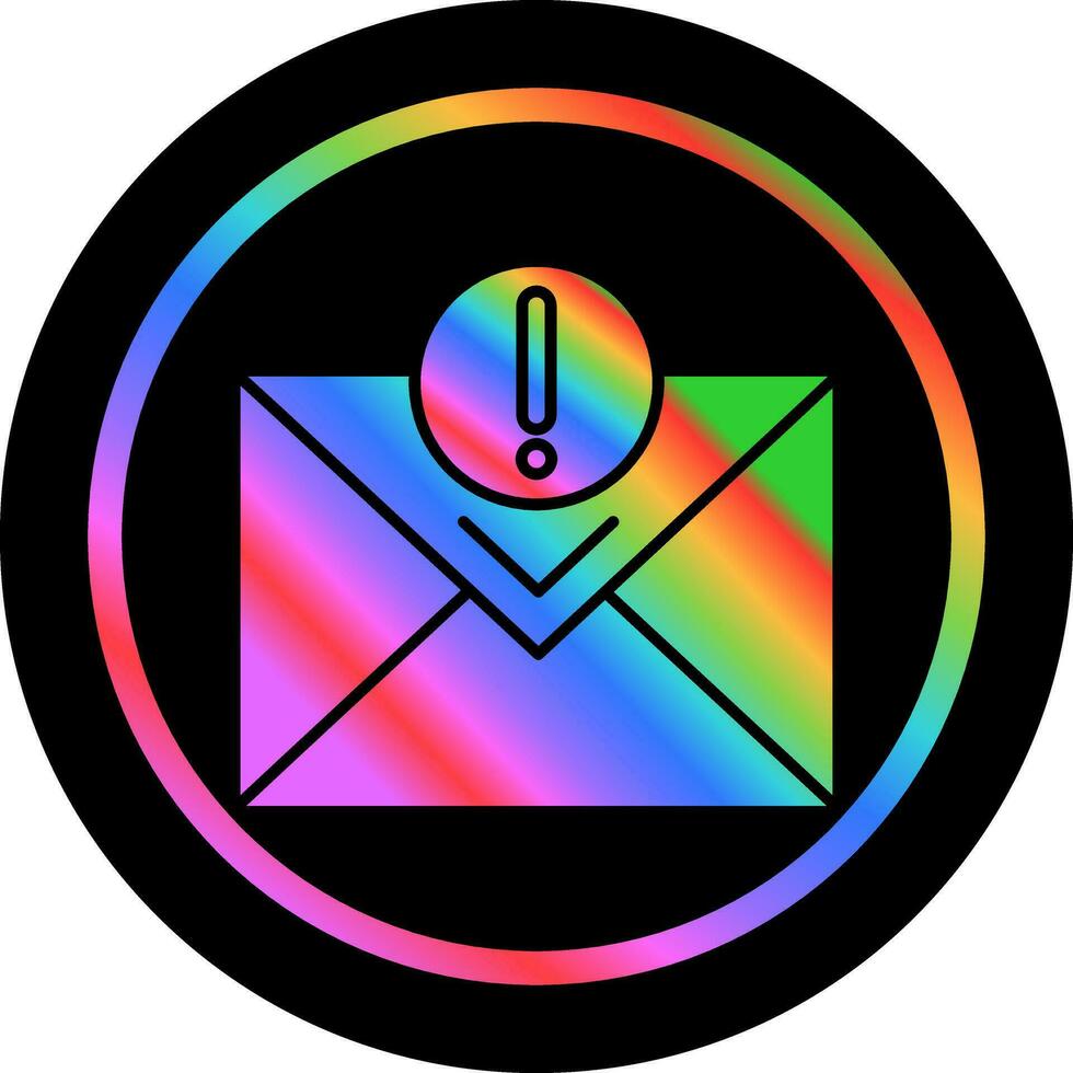 icono de vector de correo urgente