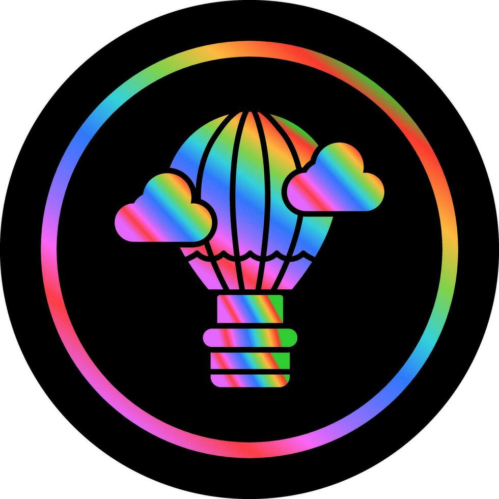 icono de vector de globo de aire caliente