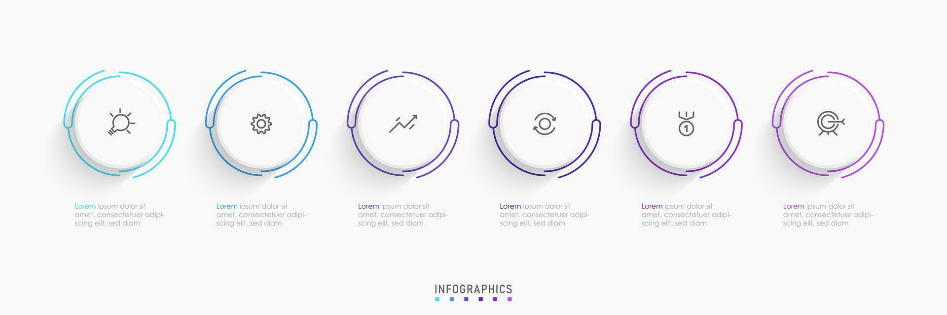 Vector Infographic label design template with icons and 6 options or steps. Can be used for process diagram, presentations, workflow layout, banner, flow chart, info graph.