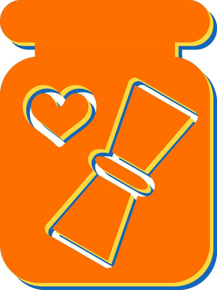 Love letter in a bottle Vector Icon