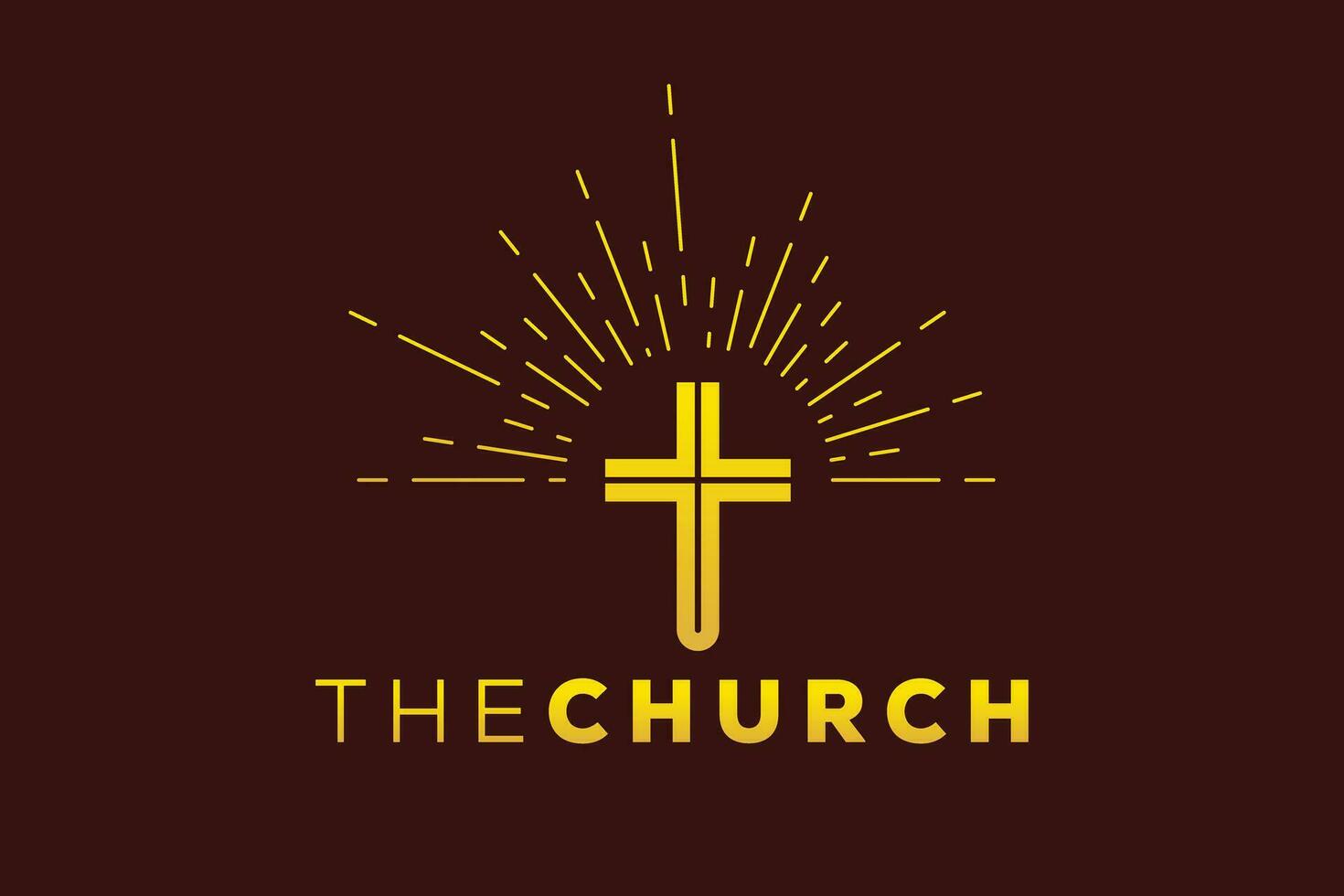 Trendy and Professional letter U church sign Christian and peaceful vector logo design