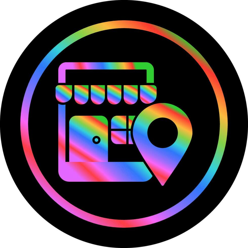 Shop Location Vector Icon