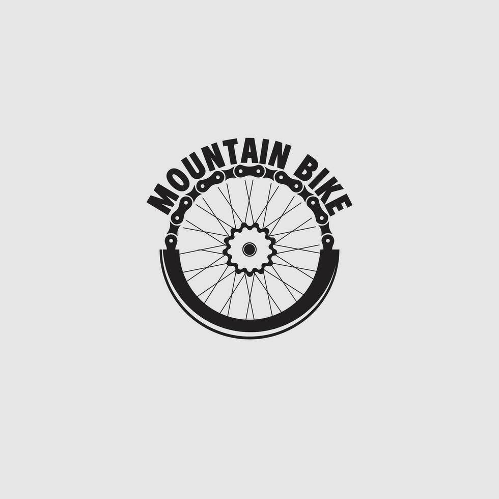 logotipo de bicicleta de montaña vector