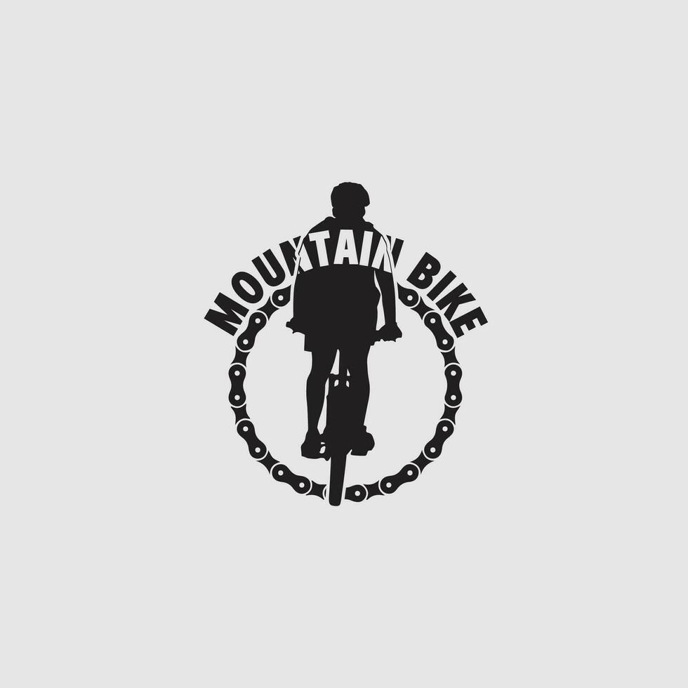 logotipo de bicicleta de montaña vector