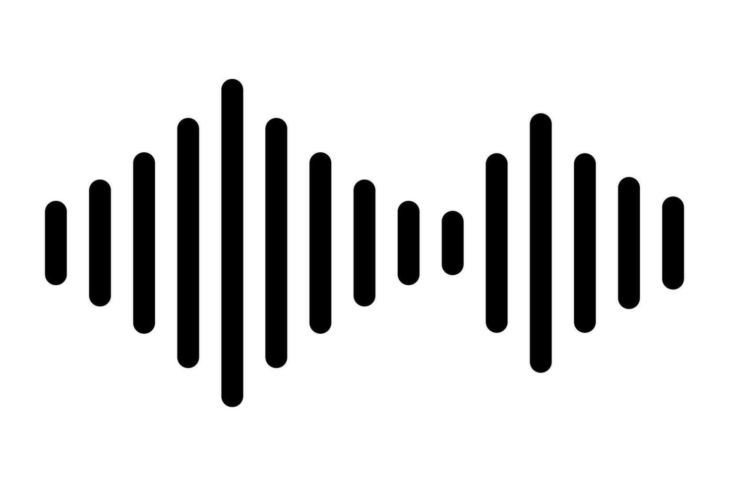 Sound wave illustration. Radio wave. Vector. vector