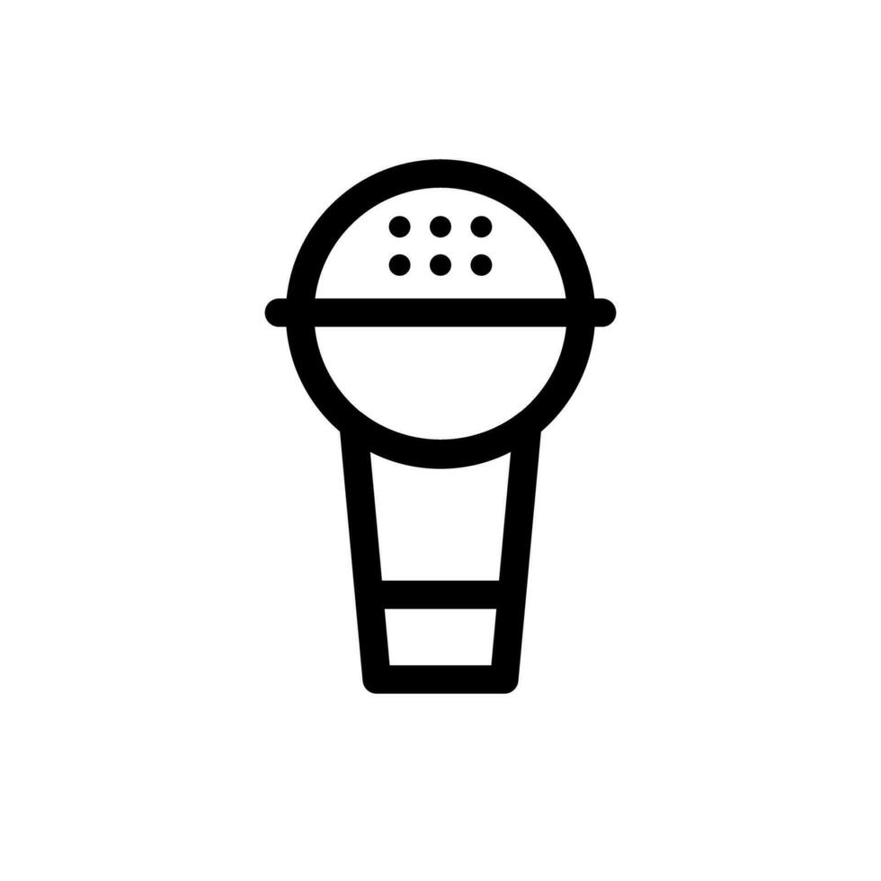 compacto mano micrófono icono. símbolo para karaoke y entrevista. vector. vector