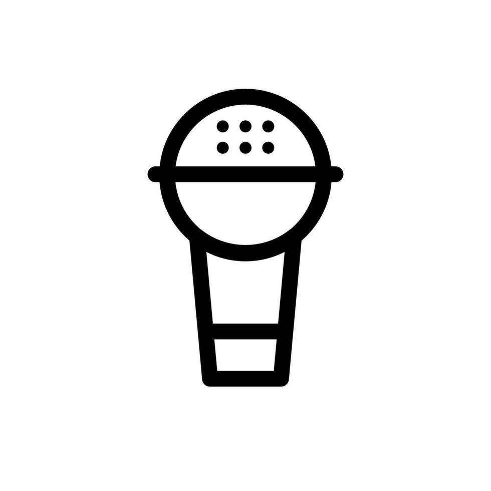Compact hand microphone icon. Symbol for karaoke and interview. Vector. vector