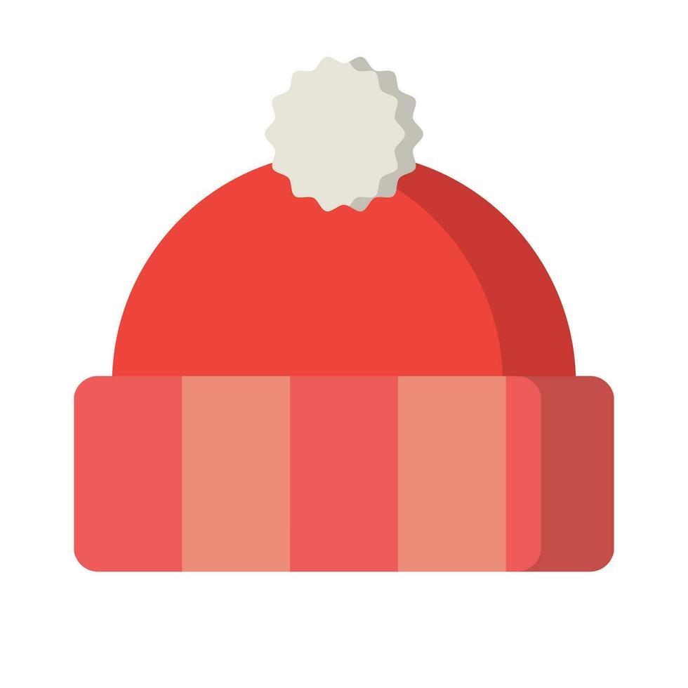 Flat design winter hat icon. Vector. vector