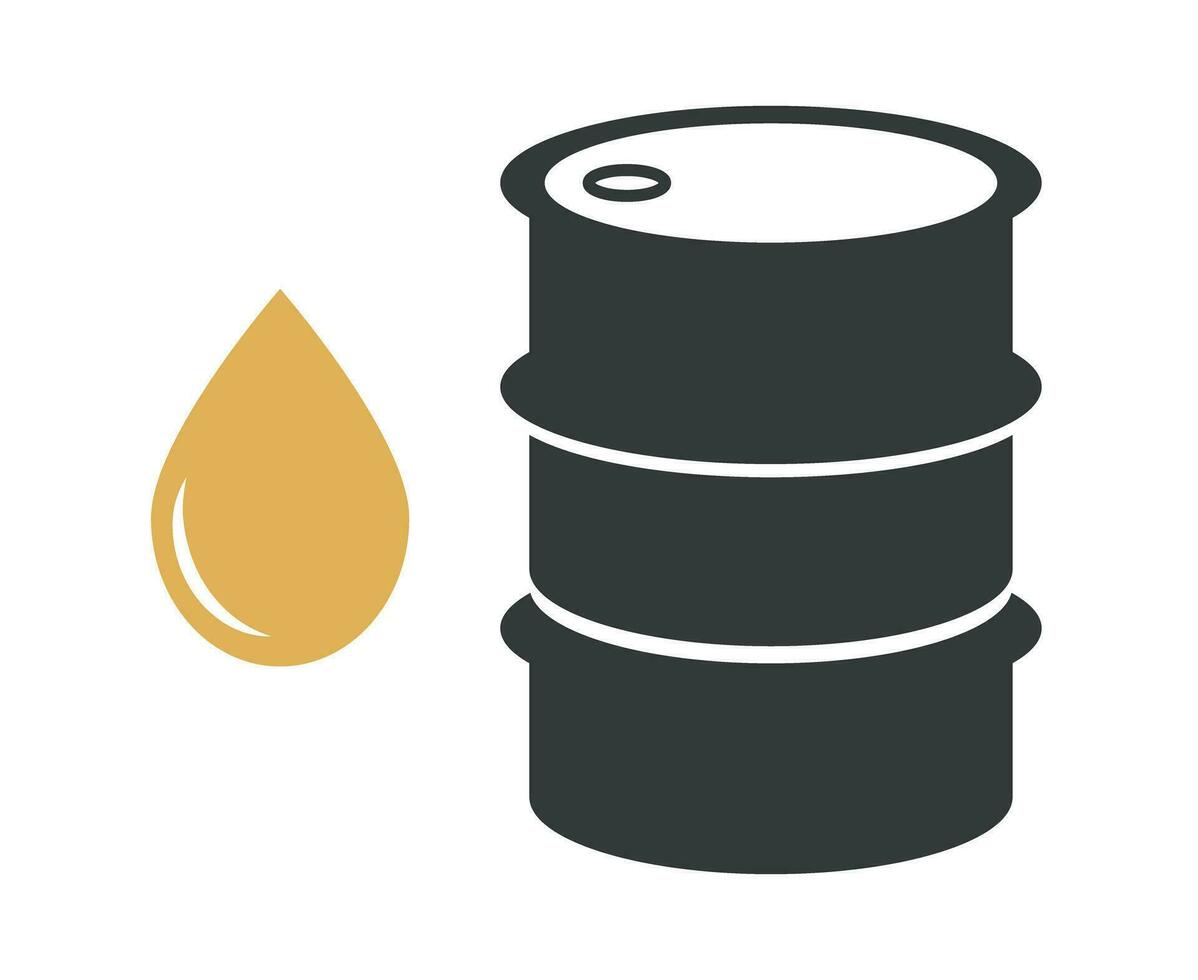 Crude oil drum and oil icon. Oil and kerosene. Vector. vector