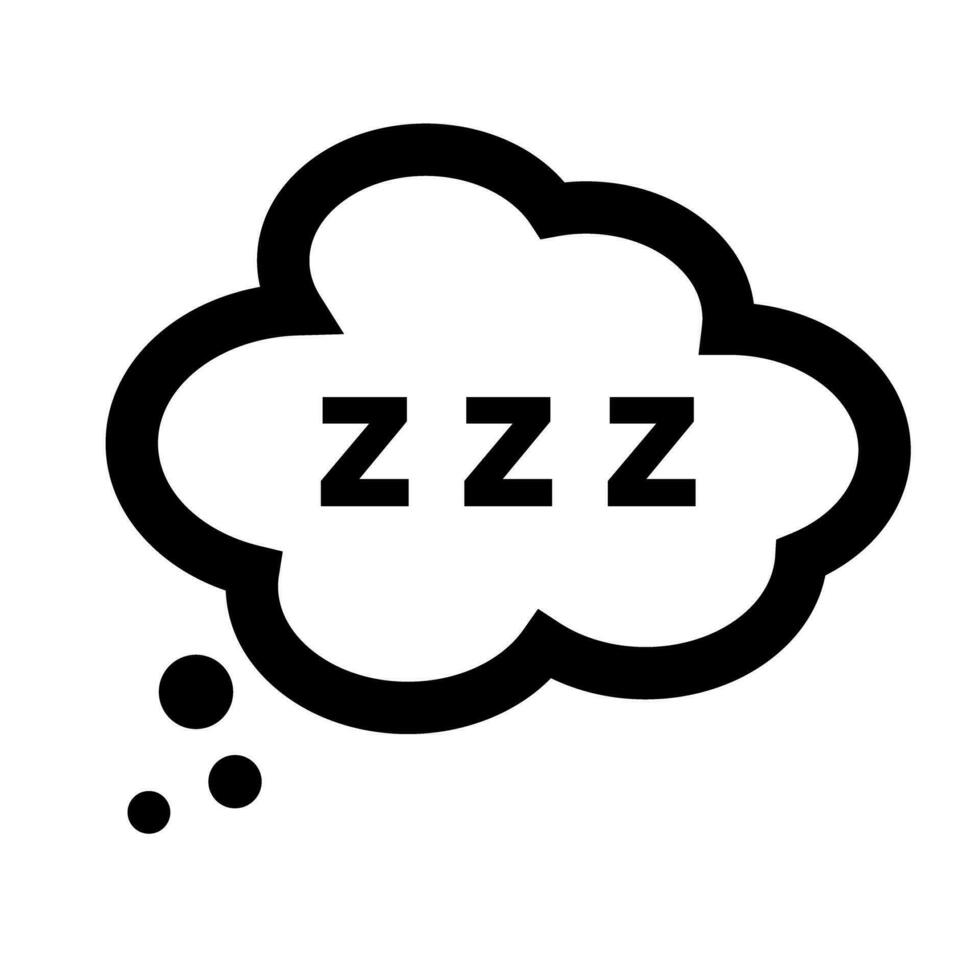 zzz balloon icon. Cloud like balloon. Sleep and snoring. Vector. vector