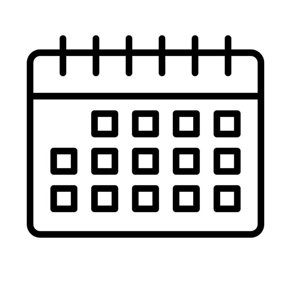 plano diseño estilo calendario icono. fecha y cita. planificación. vector. vector