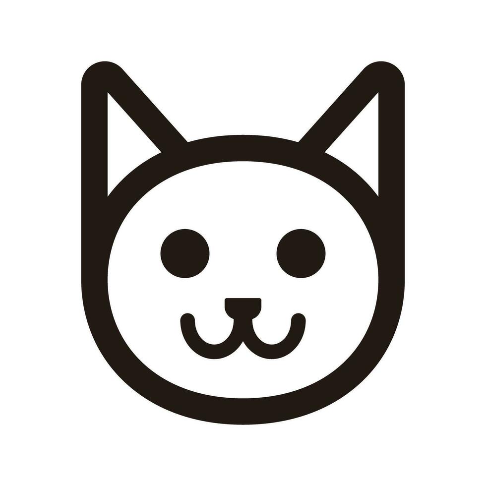 Cute cat icon. Kitten. Vector. vector