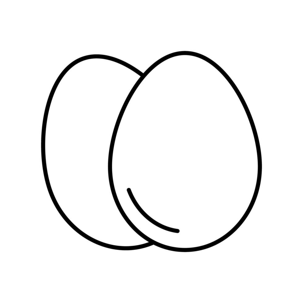 Two white egg icons. Vector. vector