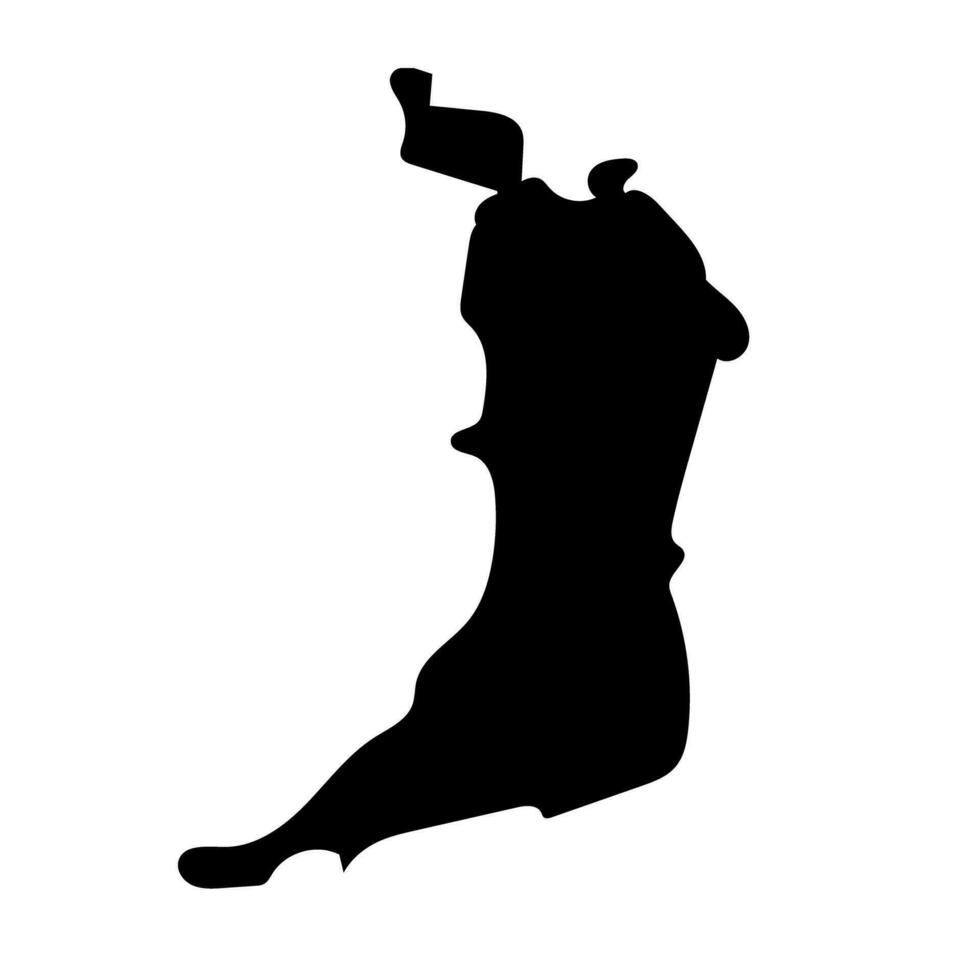 Osaka Prefecture map silhouette icon. Vector. vector