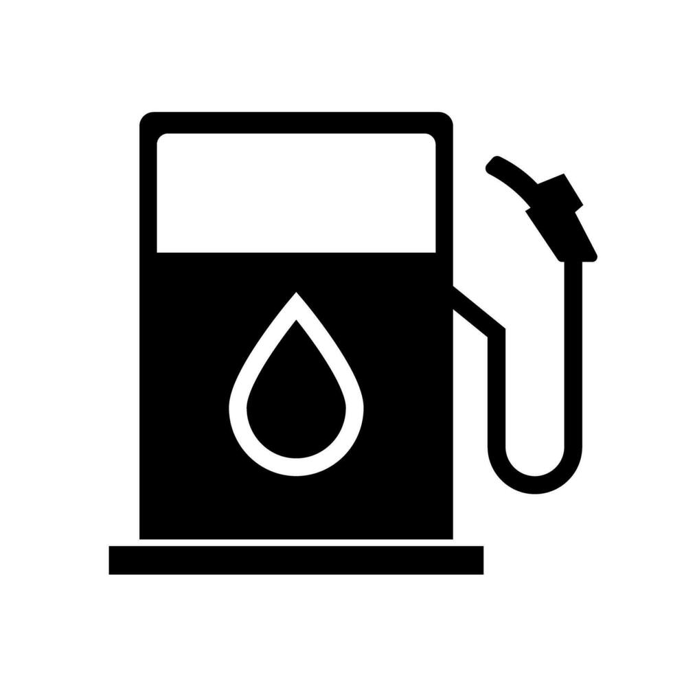 gas estación silueta icono. combustible vector. vector