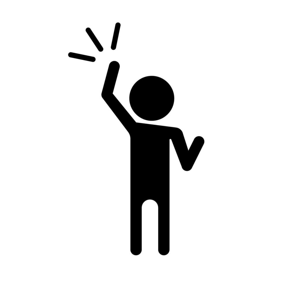 Pictogram of a cheering person. Vector. vector